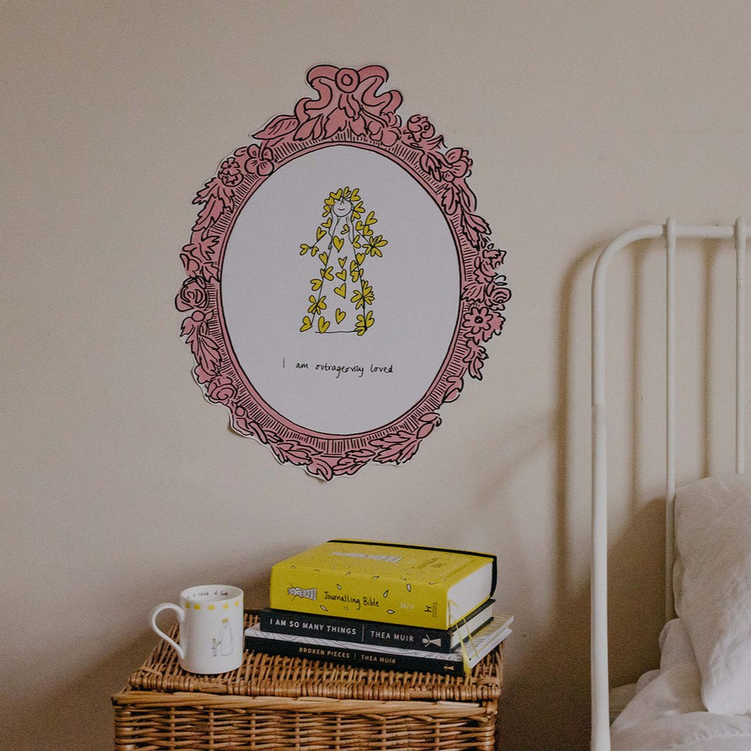 'I am Outrageously Loved' Wall Sticker