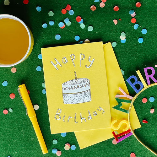 Happy Birthday 'Cake'- Greetings Card