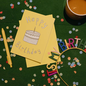 Happy Birthday 'Cake'- Greetings Card