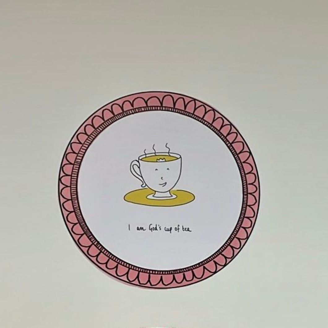 'God's Cup of Tea'  Wall Sticker