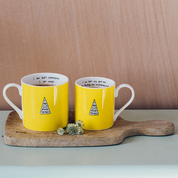 Coffee and Tea Yellow Mug Set